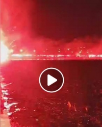 Τωρα  Άναψαν οι πυρσοί στη Θεσσαλονίκη για τον ΠΑΟΚ (Video)